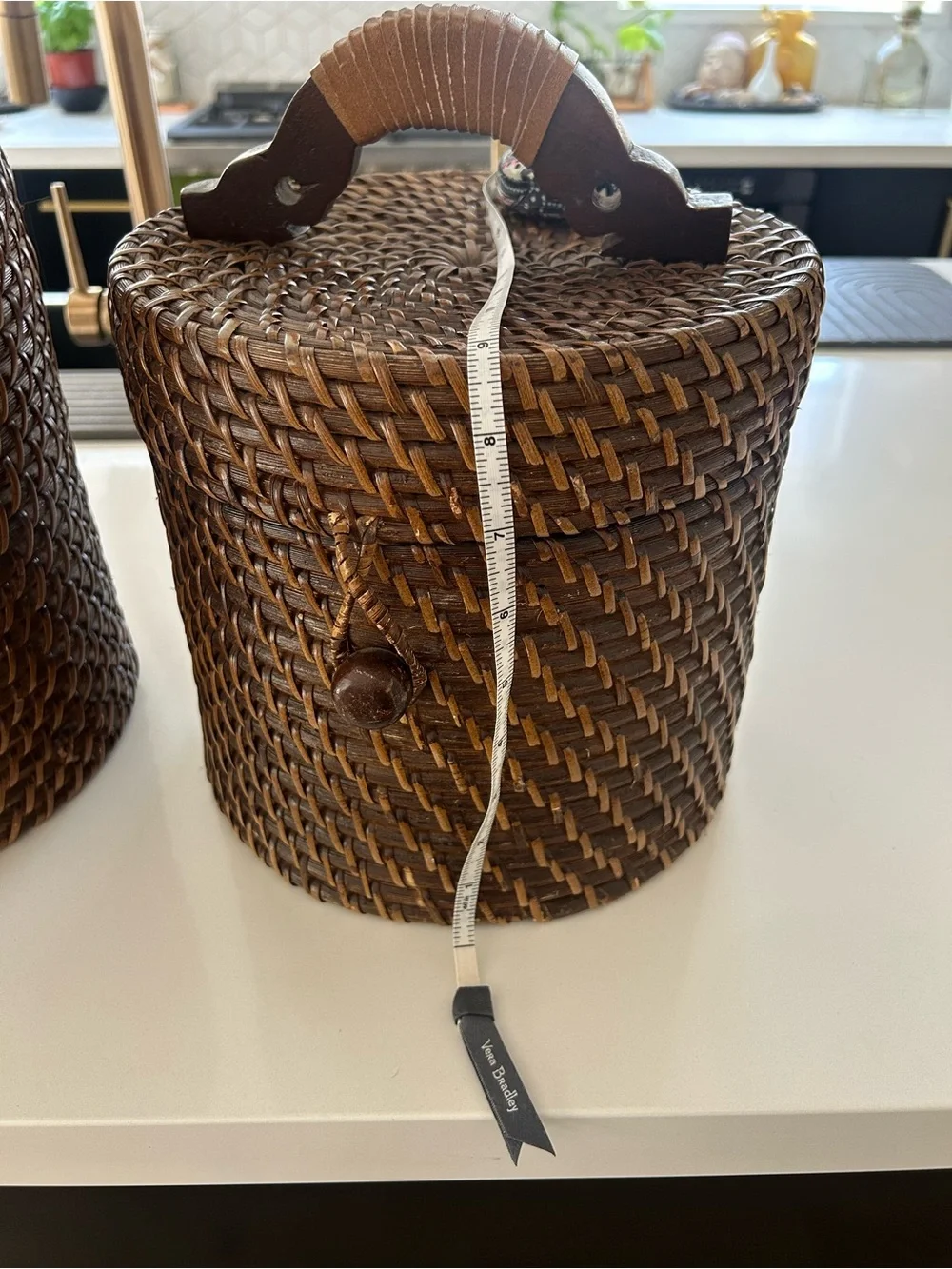Woven Round Storage Canister Set - Brown